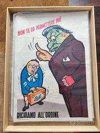 Manifesto Politico anni '50 - Grafica vintage