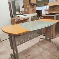 Scrivania Vetro e Legno