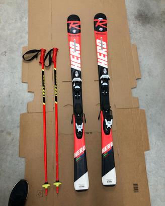 Sci Rossignol Hero 130 cm + Bastoncini LeKi 100 cm