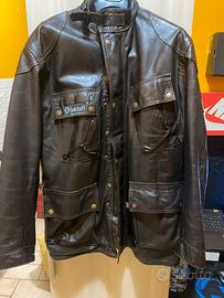 giubbotto vintage belstaff pelle cerata a mano