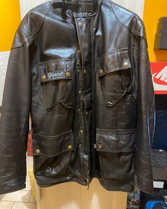 giubbotto vintage belstaff pelle cerata a mano