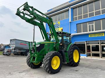John Deere 6150 R- freni aria e olio 200q- caricat