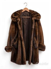 Pelliccia Visone Marrone Tg L-XL Oversize 46-48