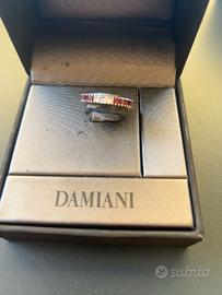 Anello Damiani Oro Bianco 18Kt Rubini e Diamanti
