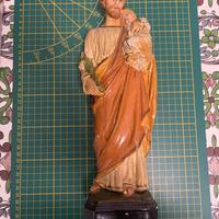 Statua San Giuseppe 33 cm gesso vintage