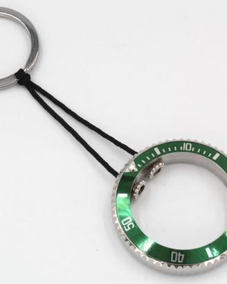 Portachiavi Acciaio Ghiera Verde Tribute Rolex