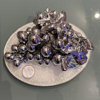 Soprammobile grappolo d’uva argento placcato