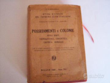 Libro anno 1929 TCI BERTARELLi Possedimenti e Col