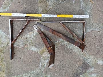 4 supporti per mensole in ferro