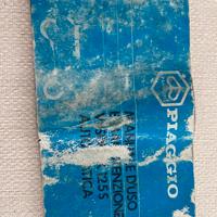 Libretto uso e manutenzione Vespa PK 125S automat.