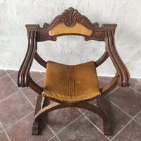 POLTROCINA/SEDIA SAVONAROLA ANNI 70