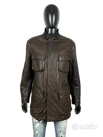 Giaccone Trussardi Uomo Vintage Vera Pelle Tg 50