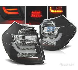 FANALI BMW E81 E87 04-07 NERO A LED BARRA