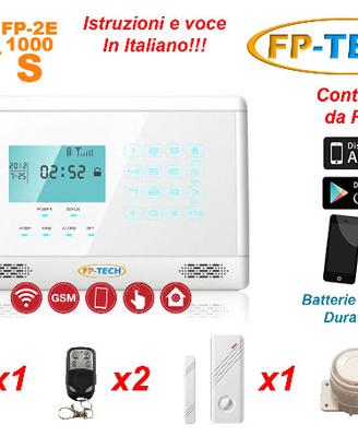 Antifurto casa gsm wireless e filare allarme app