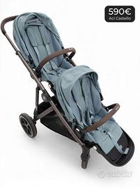 passeggino gemellare cybex gazelle s sky blu