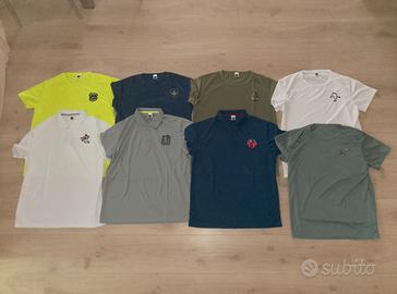 Lotto di 8 T-Shirt/Polo con i loghi dei Campioni