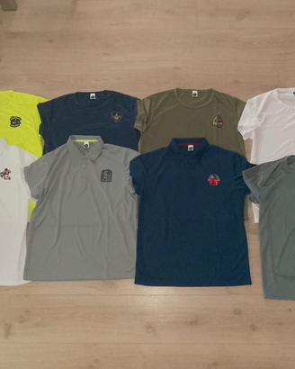 Lotto di 8 T-Shirt/Polo con i loghi dei Campioni