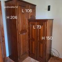 Mobile/armadio angolare in legno