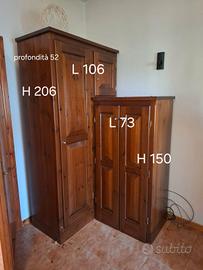 Mobile/armadio angolare in legno
