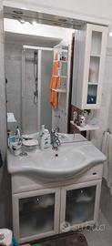 Mobile Bagno 2 ante, lavabo specchio cassettiera