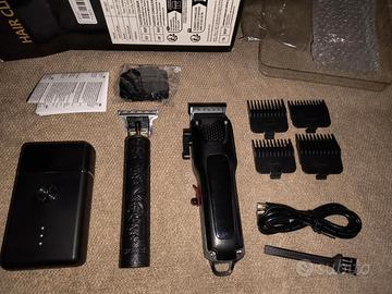 set tagliacapelli regolabarba rifinitore nuovo