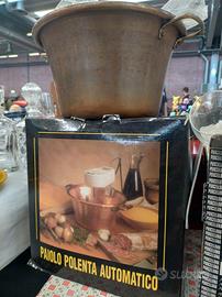 Paiolo in rame per polenta con motore