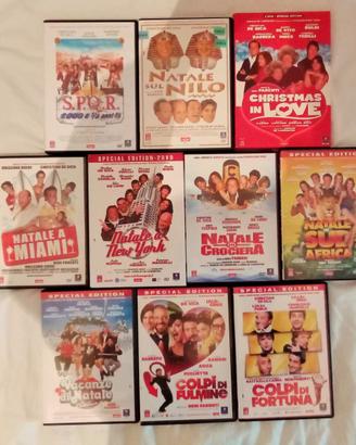 10 DVD Cinepanettoni di Natale in blocco