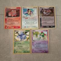 Lotto carte pokemon vintage holo rubino zaffiro