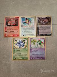 Lotto carte pokemon vintage holo rubino zaffiro