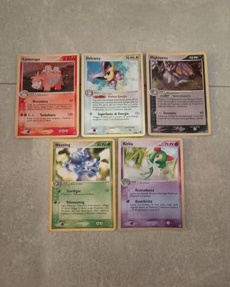 Lotto carte pokemon vintage holo rubino zaffiro