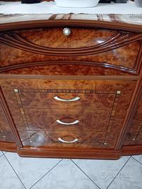 camera da letto  in radica di noce