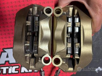 Pinze Brembo triple bridge+pastiglie+tubi in trecc