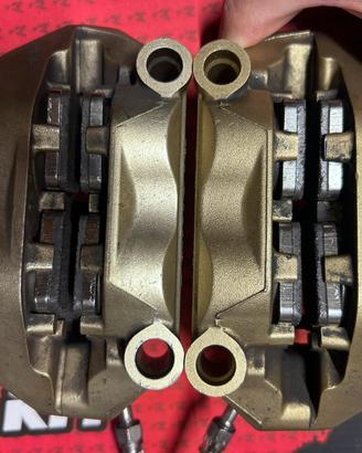 Pinze Brembo triple bridge+pastiglie+tubi in trecc