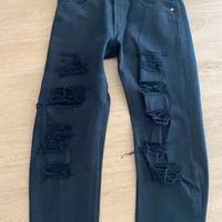 Jeans nero strappato
