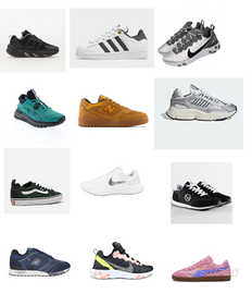 Stock Sneakers top brands 208 pezzi