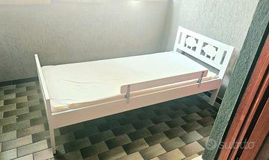 Letto singolo bambini + materasso + coprimaterasso