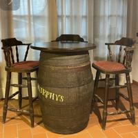 Tavolo botte +4 sgabelli