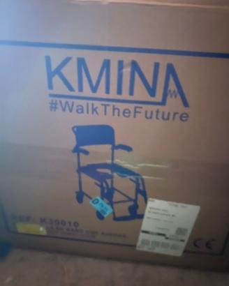 Sedia a rotelle per i bisogni/ doccia/ wc