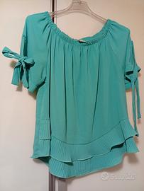 Blusa vintage azzurro Tiffany VOGUE