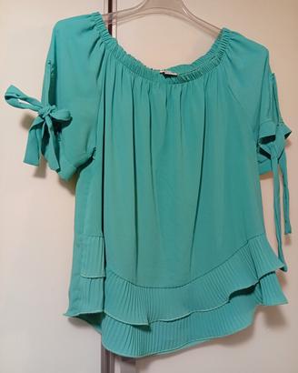 Blusa vintage azzurro Tiffany VOGUE