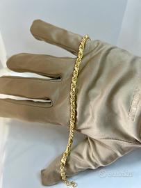 Bracciale corda placcato in oro