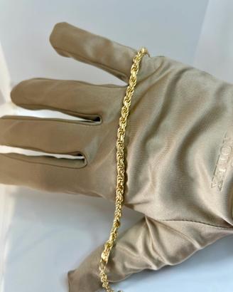 Bracciale corda placcato in oro