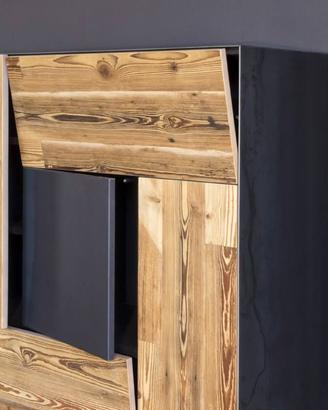 MOBILE IN LEGNO ROVERE con apertura push and pull