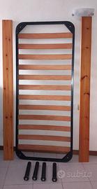 Base letto con struttura in legno 