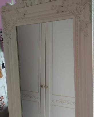 Specchio da terra Kare Shabby Chic Bianco