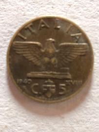 Moneta 5 centesimi 1940