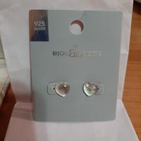 Orecchini argento a forma di cuore