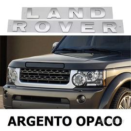Logo Scritta Land Rover H. 4 cm. Argento Opaco
