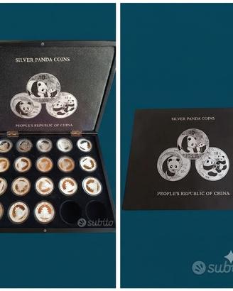 Once cinesi argento 999,9 Serie Panda 10 Yuan.
