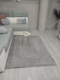 tappetto a pelo corto argento 120 per 170 nuovo co